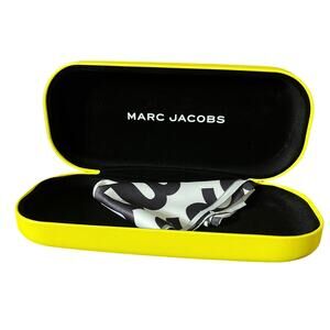 MARC JACOBS HARD SHELL EYE GLASS CASE & CLOTH YELLOW